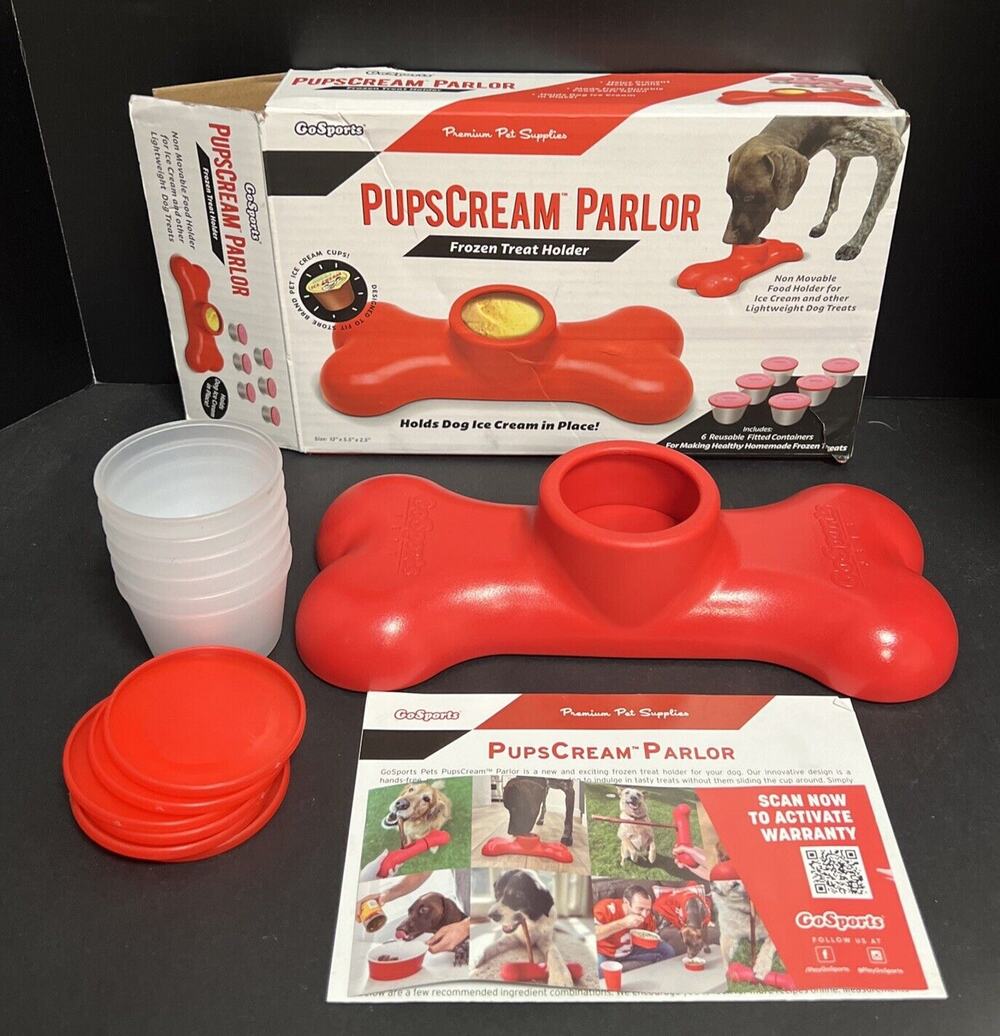 Pets Pupscream Parlor Non-Slip Frozen Dog Treat Ice Cream Holder No Mess Unused